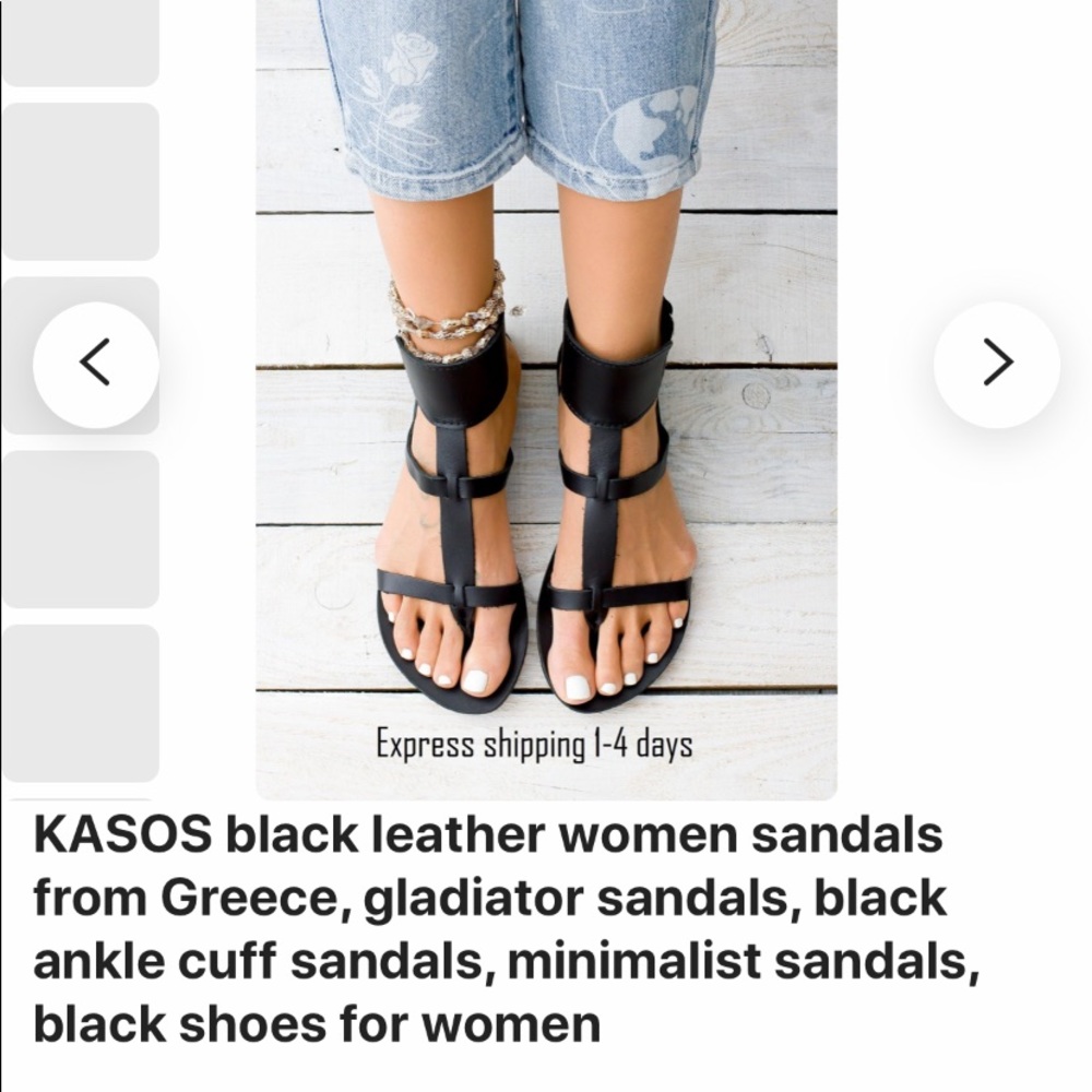 NWT gladiator sandals made in Greece